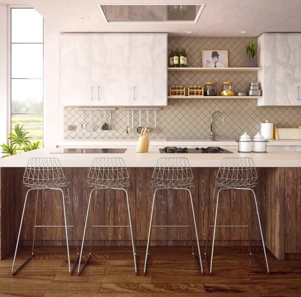 The kitchen island