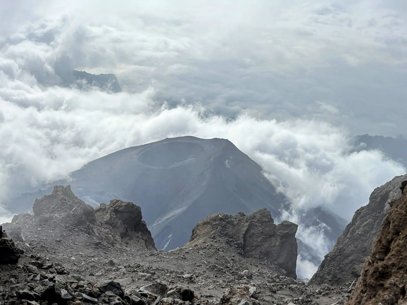 The ridge of Mount Meru in Arusha National Park